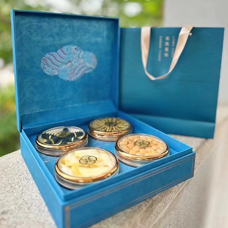 龙凤呈祥四拼礼盒空盒高档海参元贝高丽参石斛鱼胶鱼翅鲍鱼包装盒,包装,礼品盒,淘宝优惠券,粉丝福利购,淘宝优惠卷