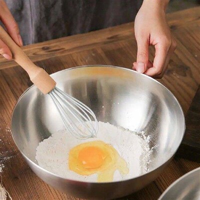 Meal Prep Stainless Steel Mixing Bowls Heavy Duty for Space