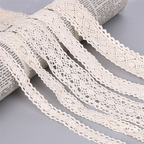 5 Yard/lot Ivory Color Patchwork Cotton Crocheted Lace Ribbo