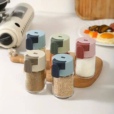 1pc  Quantitative Control Salt Bottle, Press-type Seasoning