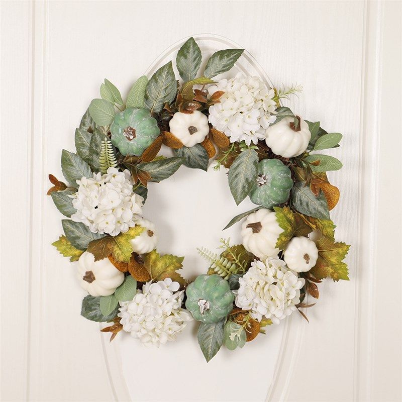 仿真大南瓜绣球花枫叶PVC圈花环室内家居装饰门挂感恩节布置壁饰,家居饰品,仿真花/假花,淘宝优惠券,粉丝福利购,淘宝优惠卷