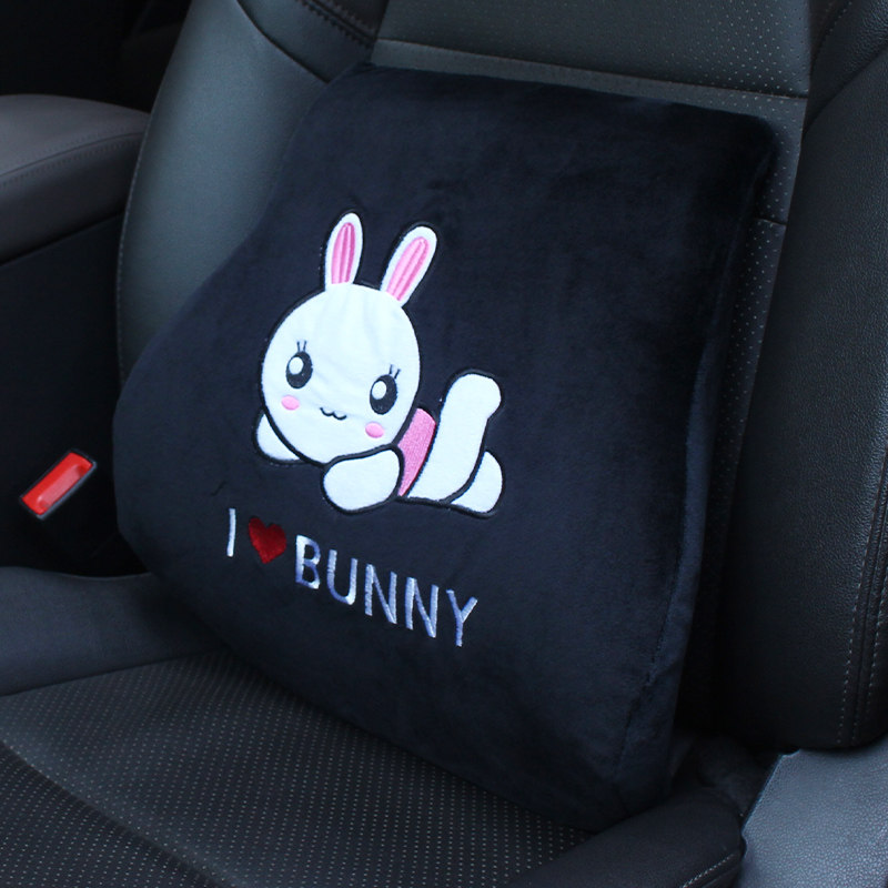 卡通车用记忆棉腰靠可爱舒适汽车座椅靠枕办公室毛绒背靠沙发靠背,汽车用品/电子/清洗/改装,腰靠,淘宝优惠券,粉丝福利购,淘宝优惠卷