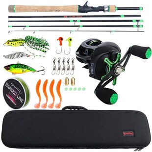 Sougayilang 8. High Speed Baitcsting Reel Rod Full Kit 1.8-2