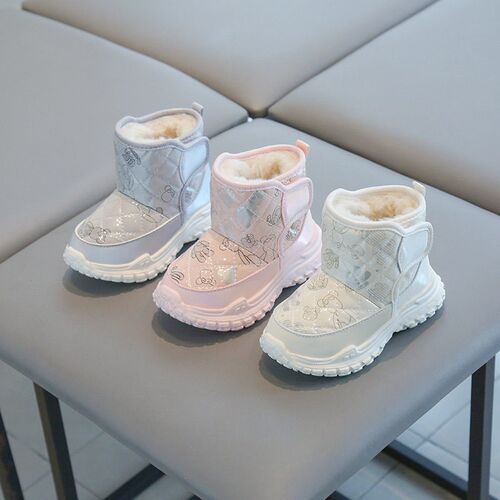 Xiaoliubao 2-3-4 Years Old Plus Velvet Baby Cotton Boots Wat