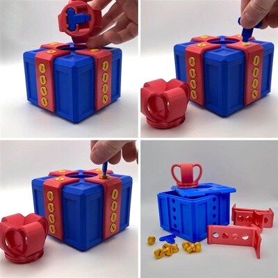 Annoying Gift Box 3d toys funny gag prank case with screws