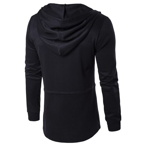 Mens Mid-length Solid lor at Casual Cape Wizard Poncho Hood