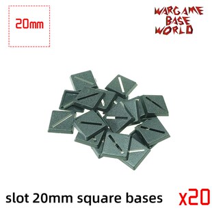 wargame base world - slot 20mm square bases