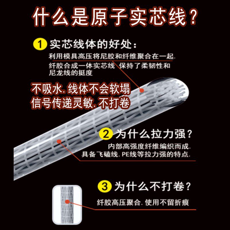 原子线细线超强拉力防打卷鱼线竞技鱼线主线子线渔具用品台钓线,户外/登山/野营/旅行用品,鱼线,淘宝优惠券,粉丝福利购,淘宝优惠卷