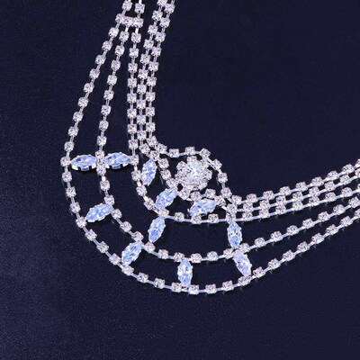 Fashion light luxury zircon multi-layer forehead chain photo