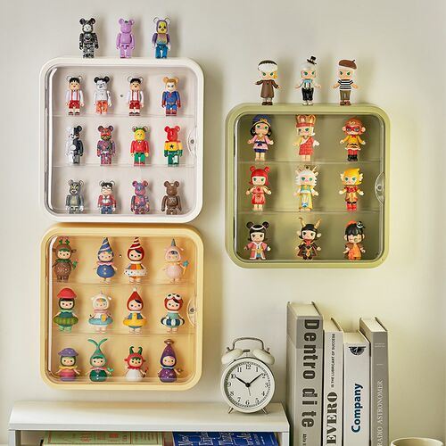 Wall Mounted Showcase Clear Acrylic Blind Box Figures Displa