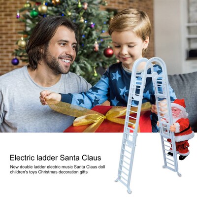 Electric Santa Claus Climbing Ladder Singing Jingle Bells El