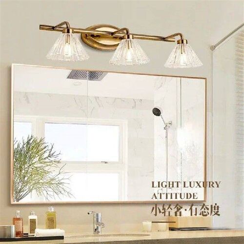 Vintage Led Wall Light Bronze Clear Lampshade Wall Lamp