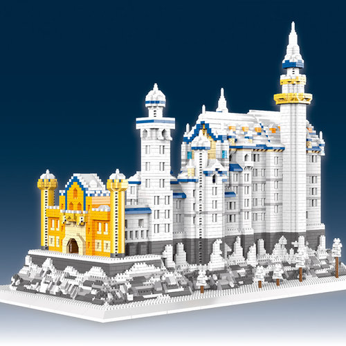 8288pcs City Famous Architecture Snowing Swan Castle Diamond