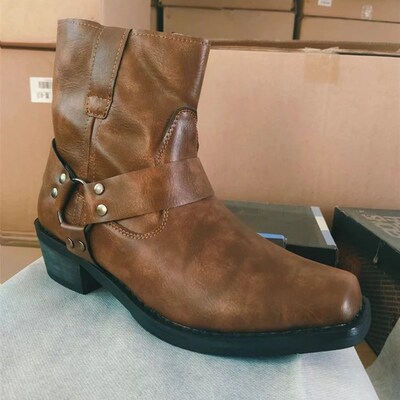 2023 New Outdoors Men Western Boots Vintage Cowboy Boots Mal