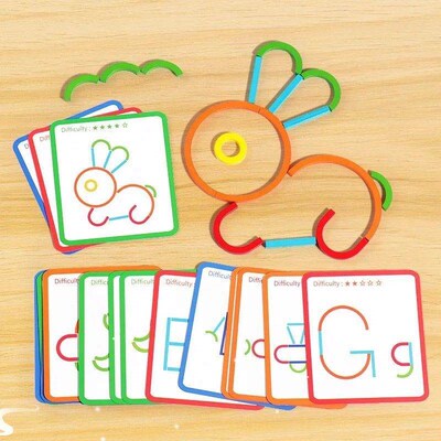 Wooden Creative Sticks And Rings Puzzle Intelligence Game Mo
