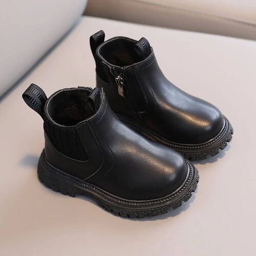 Fashion Boy Girl Short Boots Non-Slip British Style Boots Ch