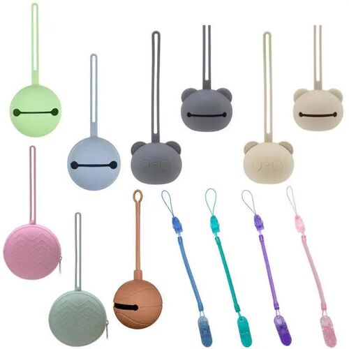 Baby Anti-drop Chain Pacifier Clips Chain Box Silicone Infan