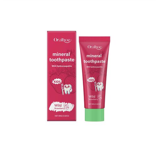 Oralhoe Strawberry Flavored Childrens Toothpaste - Cleans T