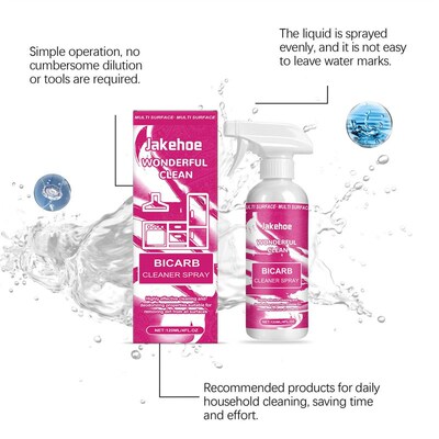 JAKEHOE Baking Soda Cleaning Spray for Stubborn Grease Stain