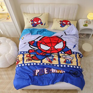 蜘蛛侠豆豆被夏凉被夏季人空调被卡通单人儿童男孩学生宿舍夏被