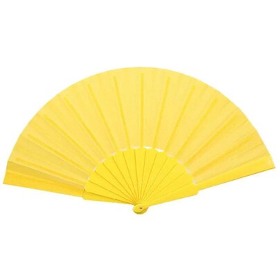 Portable Folding Fan Plain Plastic Cloth Hand Fan Chinese El