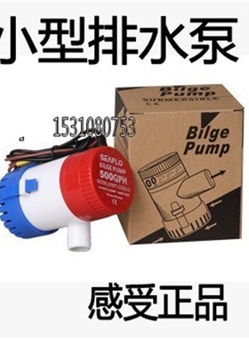 船用游艇房车V/2V直流小型潜水泵舱底泵抽水排水泵7/1100GPH