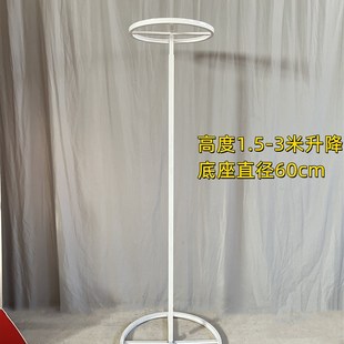 婚庆新款道具圆环线帘舞台摆件铁艺装饰升降架子圆形拱门支架伸缩