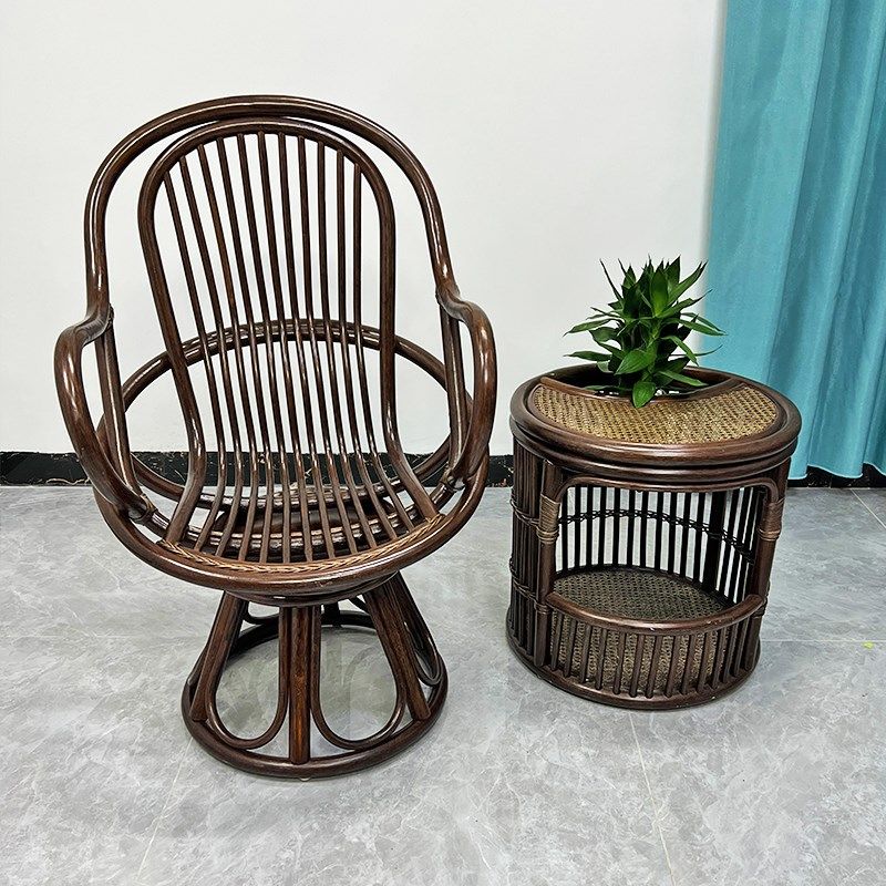 藤工匠家用滕椅靠背椅天然真藤藤编旋转椅子阳台桌椅藤椅三件,住宅家具,阳台椅,淘宝优惠券,粉丝福利购,淘宝优惠卷