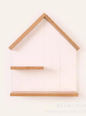 i房ns风木制上置物架儿童装饰实木木收纳墙架小房子604造型质收纳