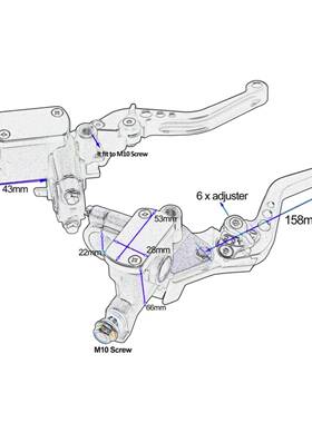 摩托车CNC刹Brakepum车上泵2mm车通用踏2车电动板车制动系把统改