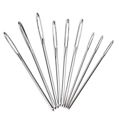 9 PCS Large Eye Blunt Sewing Needles Cross Stitch Knitting N