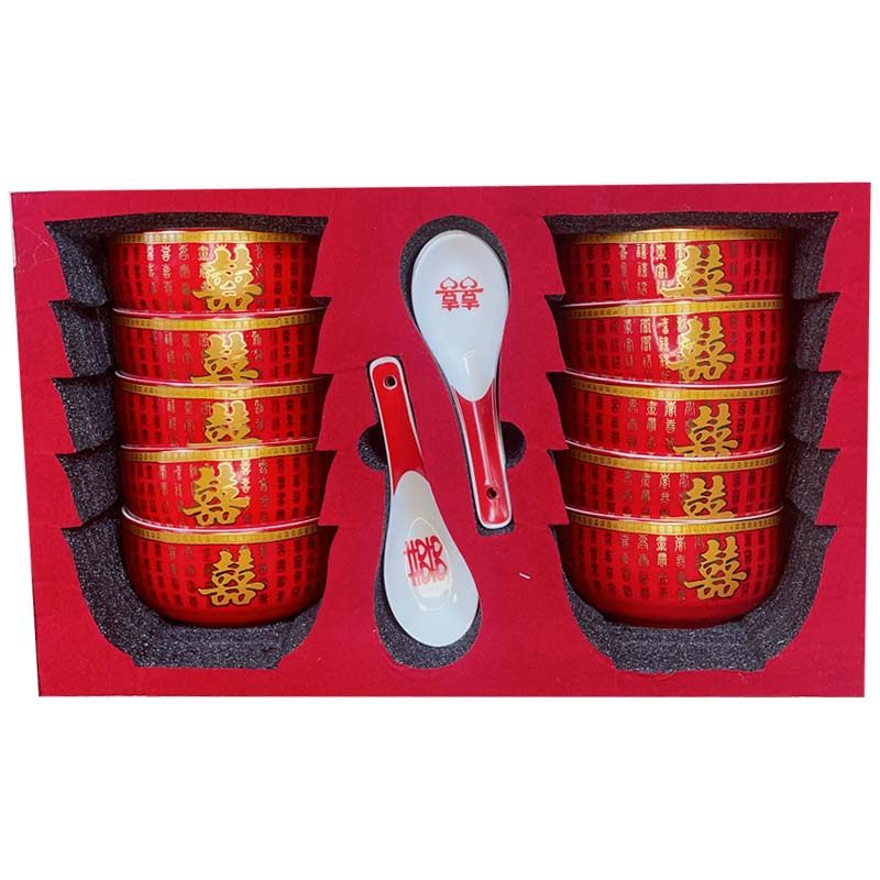 结婚喜碗陶瓷红色碗筷勺礼盒高档装送新人新娘对碗陪嫁用品大全,节庆用品/礼品,喜碗/敬茶杯,淘宝优惠券,粉丝福利购,淘宝优惠卷