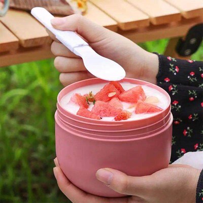 600ml Breakfast Cups Cereal Nut Yogurt Salad Soup Cup Contai