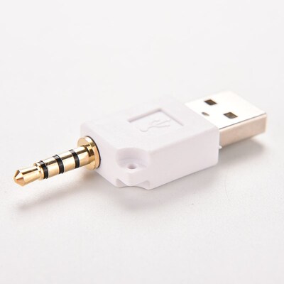 JETTING New 1PC New White 3.5mm Male AUX Audio Stereo Plug