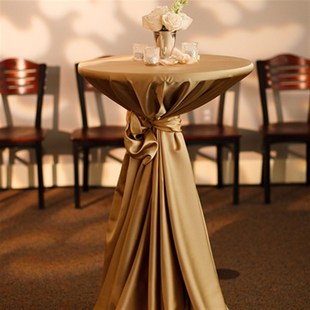 婚礼鸡尾酒会桌布吧台高脚桌布展会活动冷餐宴台布酒店圆形桌布
