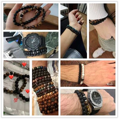 2 p?s/set Casais Distancia Pulseiras do sexo masculino puls