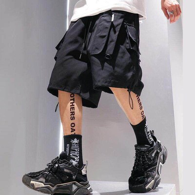 Summer Shorts Cargo Pants Men Joggers Black Stylish Pocket R