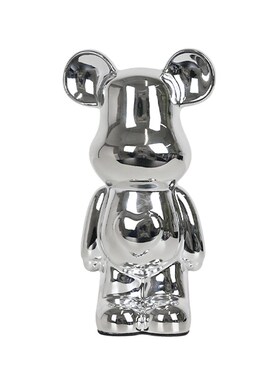 暴力熊摆件陶瓷卡通爱心熊小公仔摆设玄关客厅电视柜酒柜软装饰品