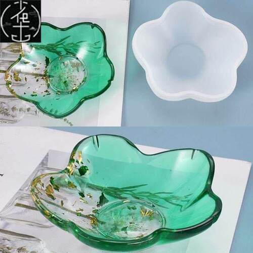 Flower Bowl Plate Resin Mold for DIY Craft Art Silicone Moul