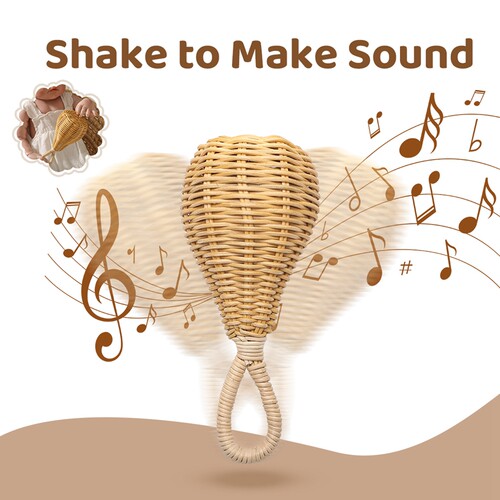 Handmade Rattan Rattles Educational Toys for Kids Crib Mobil