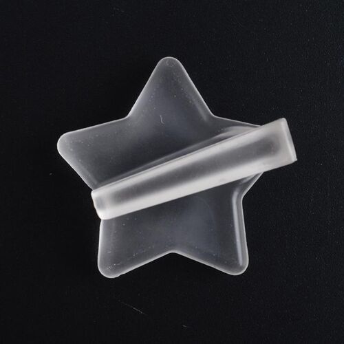 1pcs New Transparent Metal Press Nail Mould Star Heart Shape