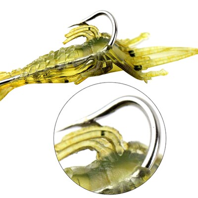 10 PCS Luminous Shrimp Silicone Artificial Bait Simulation S
