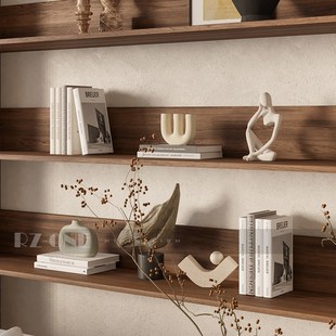 原木中古侘寂风壁龛开放格创意装饰品民宿陶瓷复古艺术品酒柜摆件