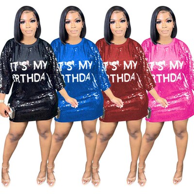 Cy900537 Fashion Round Neck Half Sleeve Loose Bead Printing