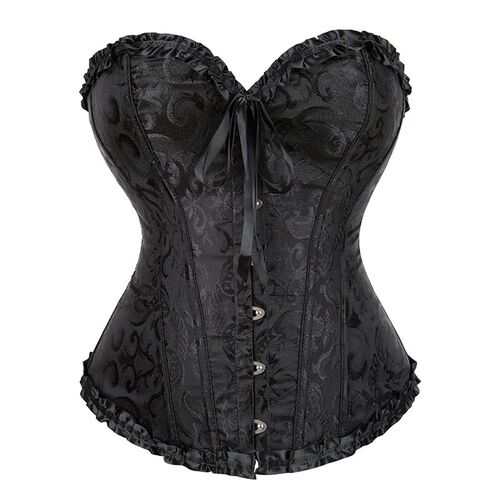 Green Brown Red Blue White Jacquard Overbust Corset Women Li