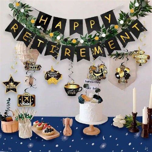 Party Decorations Plastic Happy Retirement Retirement Party
