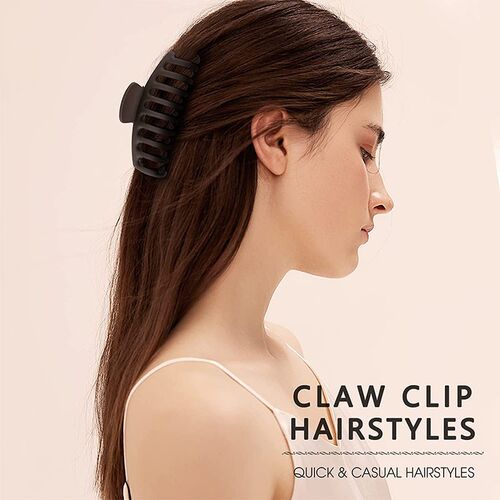 Solid Big Hair Claw for Women Large Claw Clip For Thin Thick