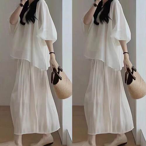 Pregnant Womens Early Suit French Retro White Dress Age-red