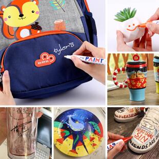 广纳防水油漆笔补漆笔油性记号笔工业标记签字笔彩色金属漆油笔