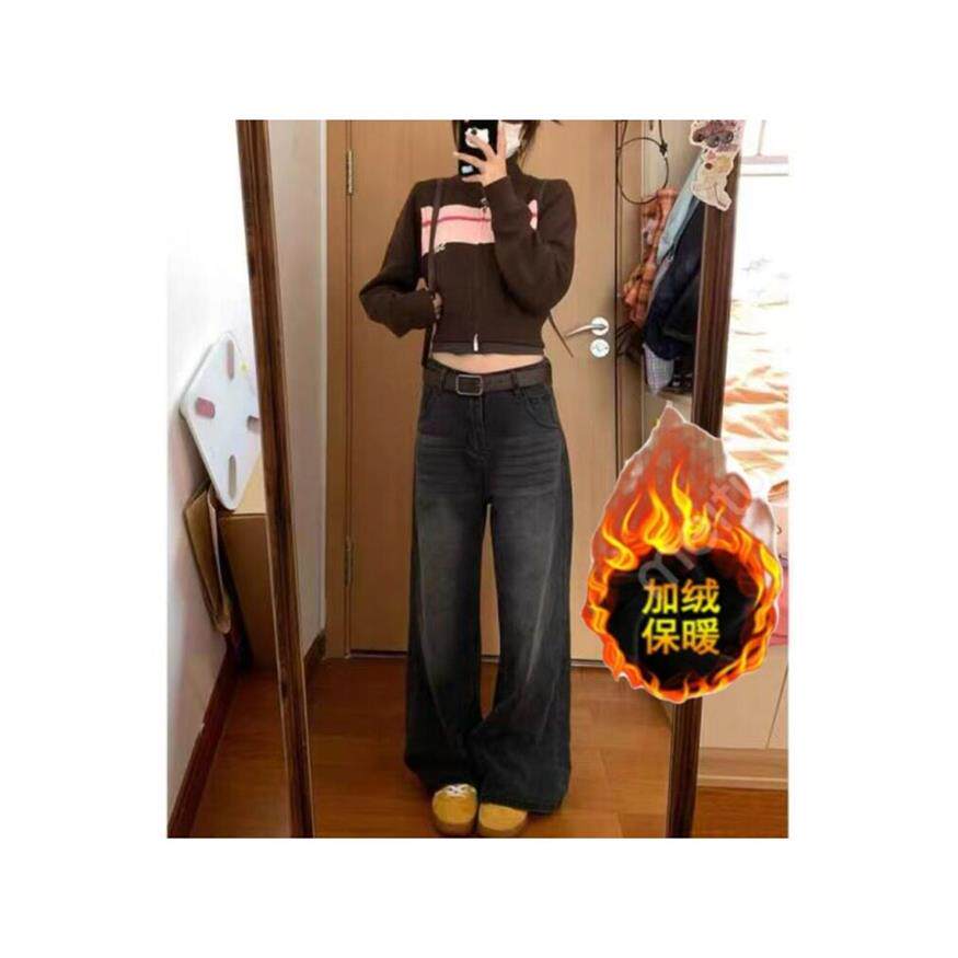 胖mm大码牛仔裤女秋冬加